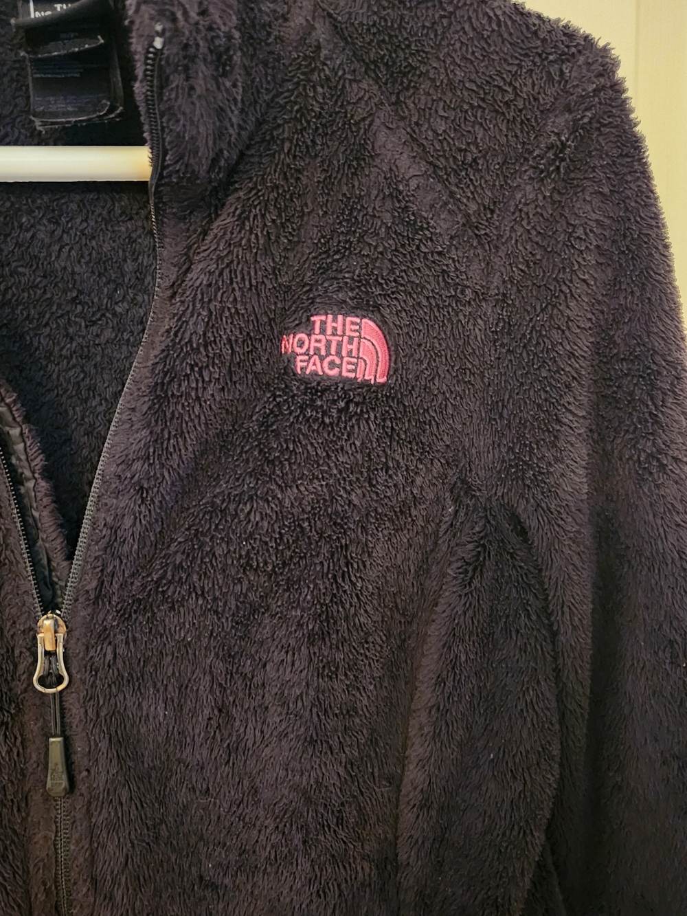 The North Face Women's BREAST CANCER Black Fleece Jacket with Pink Logo